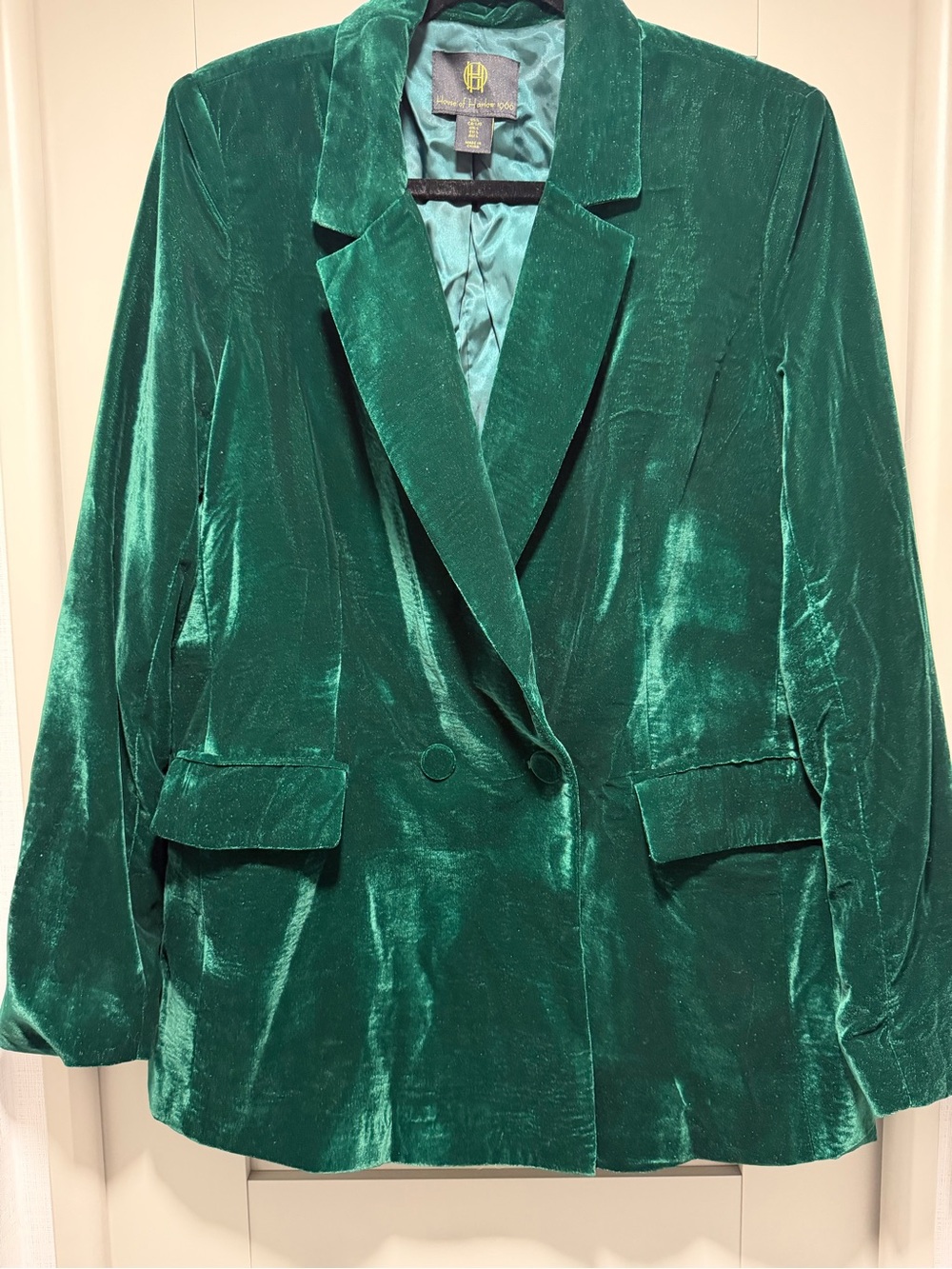 House of Harlow 1960 Emerald Green Velvet Blazer